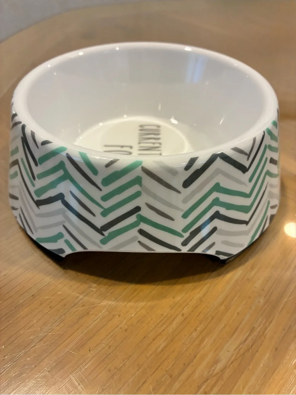 NWT Chewy “frisco” Melamine Pet Bowl CHEVRON, 12 oz